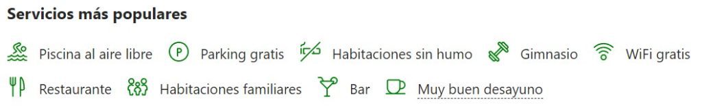 Servicios Hotel Castilla