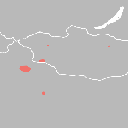 Mapa de distribución de Caballo de Przewalski