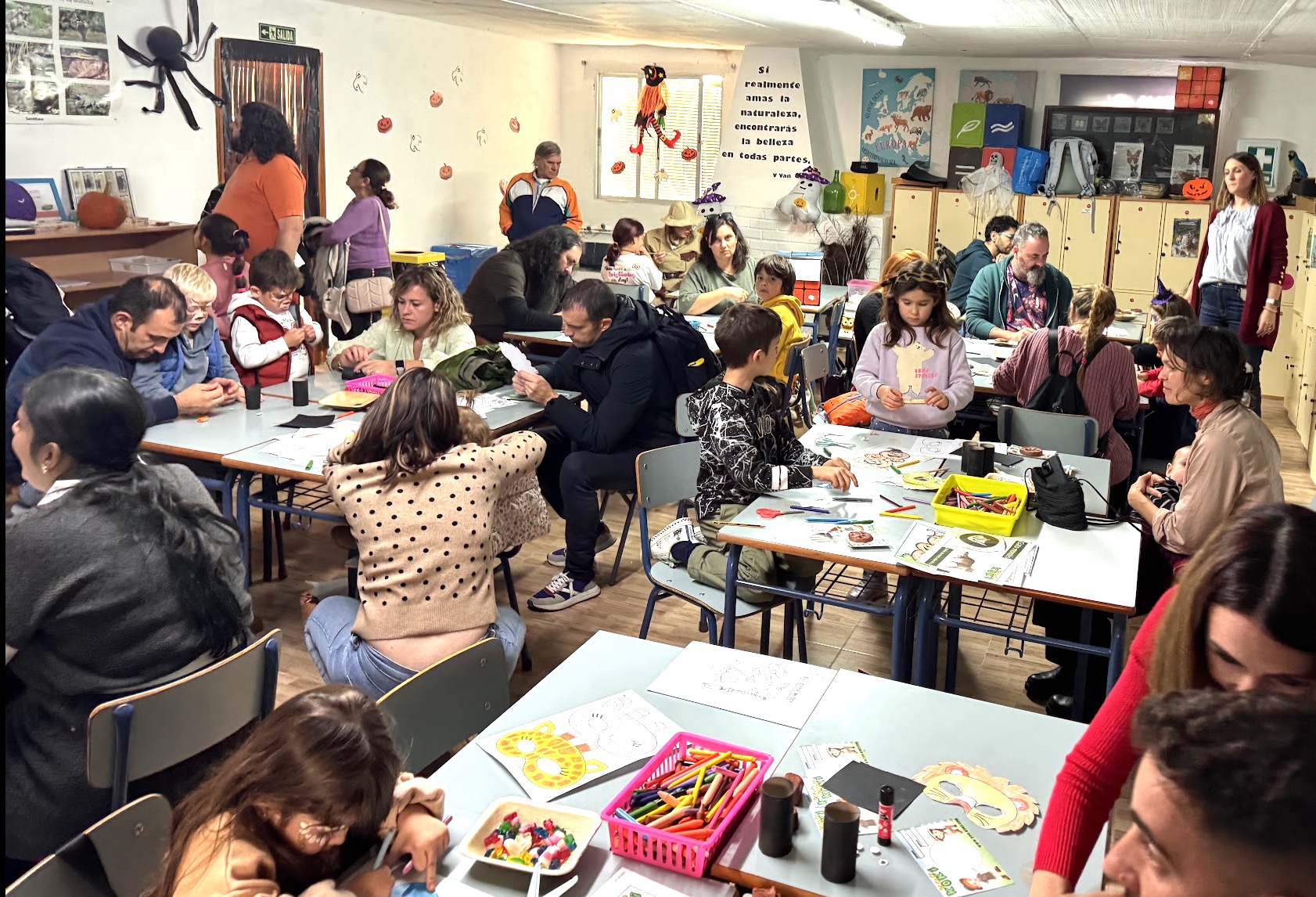 Family environmental awareness workshop in the Zoo Koki classroom