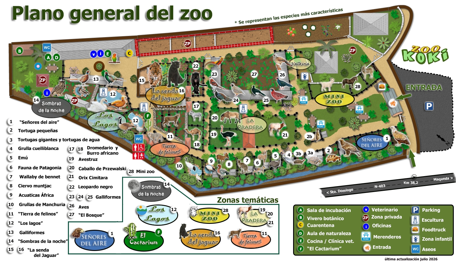 Plano del zoo