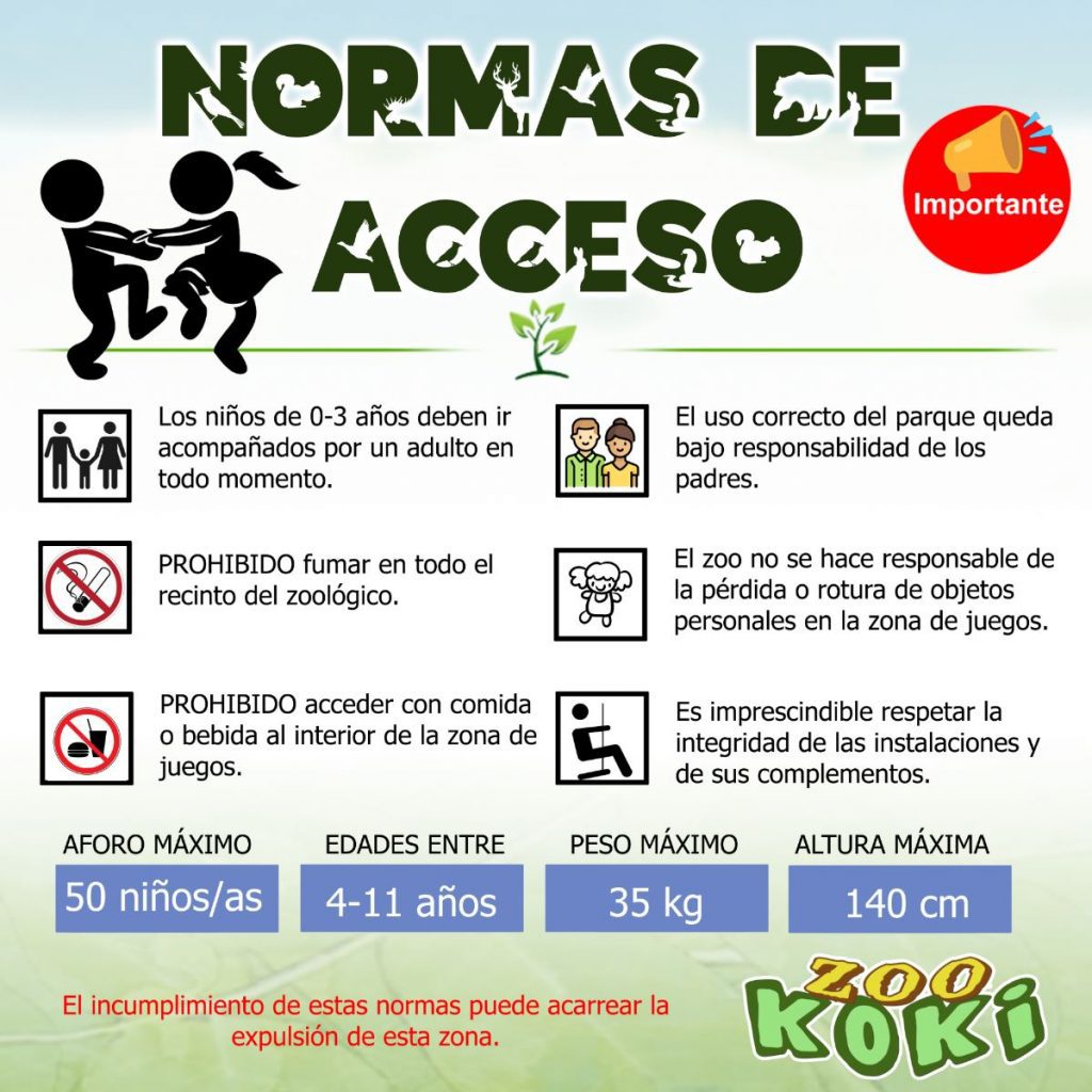 Normas de acceso al parque infantil Valkiria